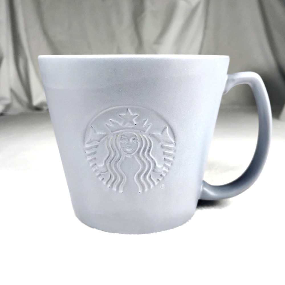Starbucks 2019 Venti 20 oz Gray Blue Ombre Siren Logo Ceramic Coffee Mug